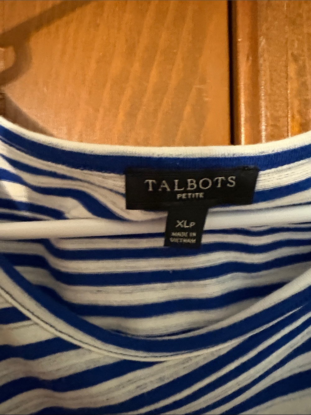 Talbots Blue & White Striped Side-Knot Midi Dress XL great condition. Sleeveless - Picture 2 of 11